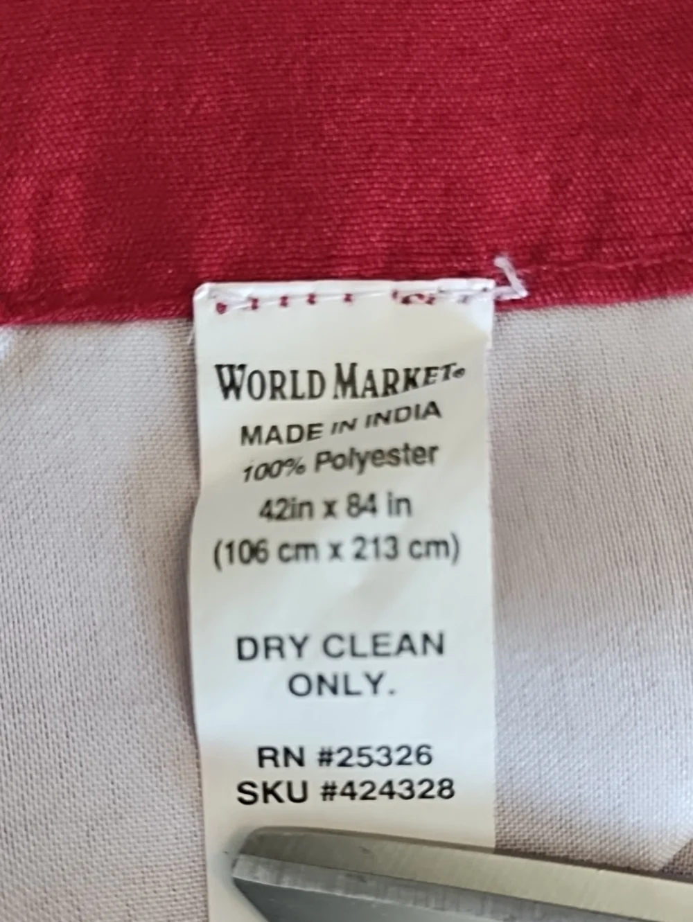 Cost Plus World Market Raspberry Red Curtain Panels With Tiebacks 42 x 84 Inches